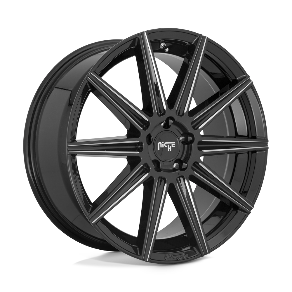 20x10.5 Niche Wheels M243 TIFOSI 5x120 35 offset 72.56 hub BLACK - M243200521+35