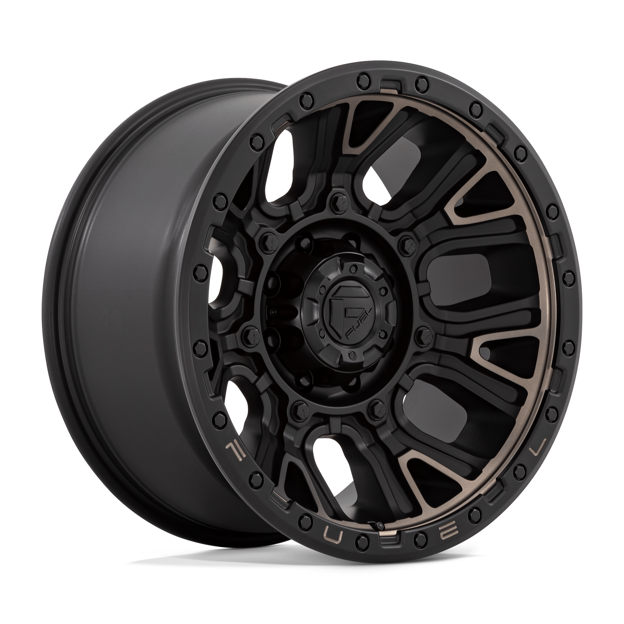 20x10 Fuel Offroad Wheels D824 TRACTION 8x180 -18 offset 124.2 hub BLACK - D82420001847