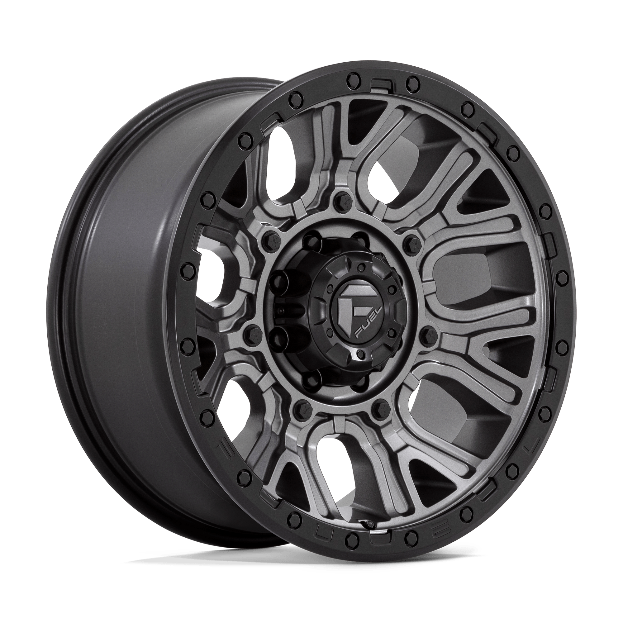 20x9 Fuel Offroad Wheels D825 TRACTION 8x180 1 offset 124.2 hub GRAY - D82520901850