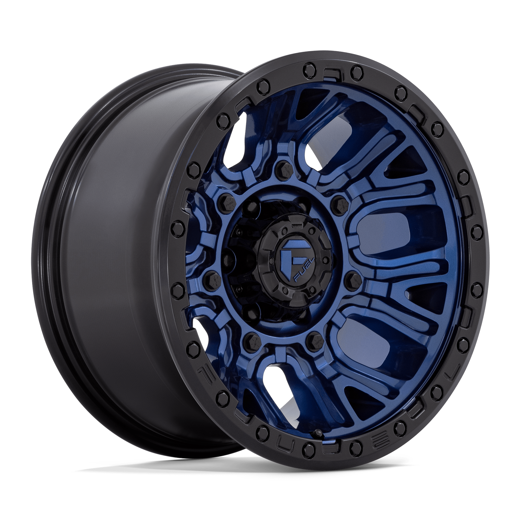 20x9 Fuel Offroad Wheels D827 TRACTION 5x127 1 offset 71.5 hub BLUE - D82720907550
