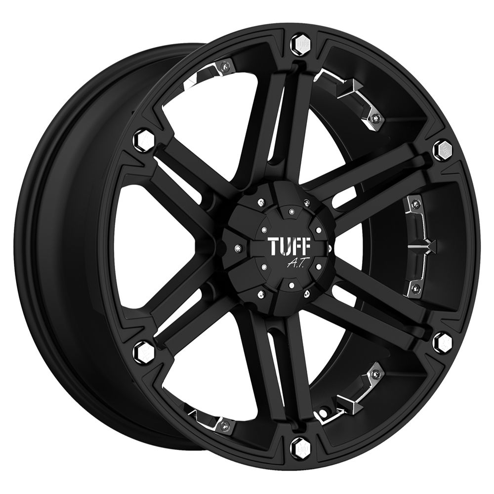 18x9 Tuff Wheels T01 6x139.7 10 offset 106.1 hub BLACK - 1890T01106140M06C