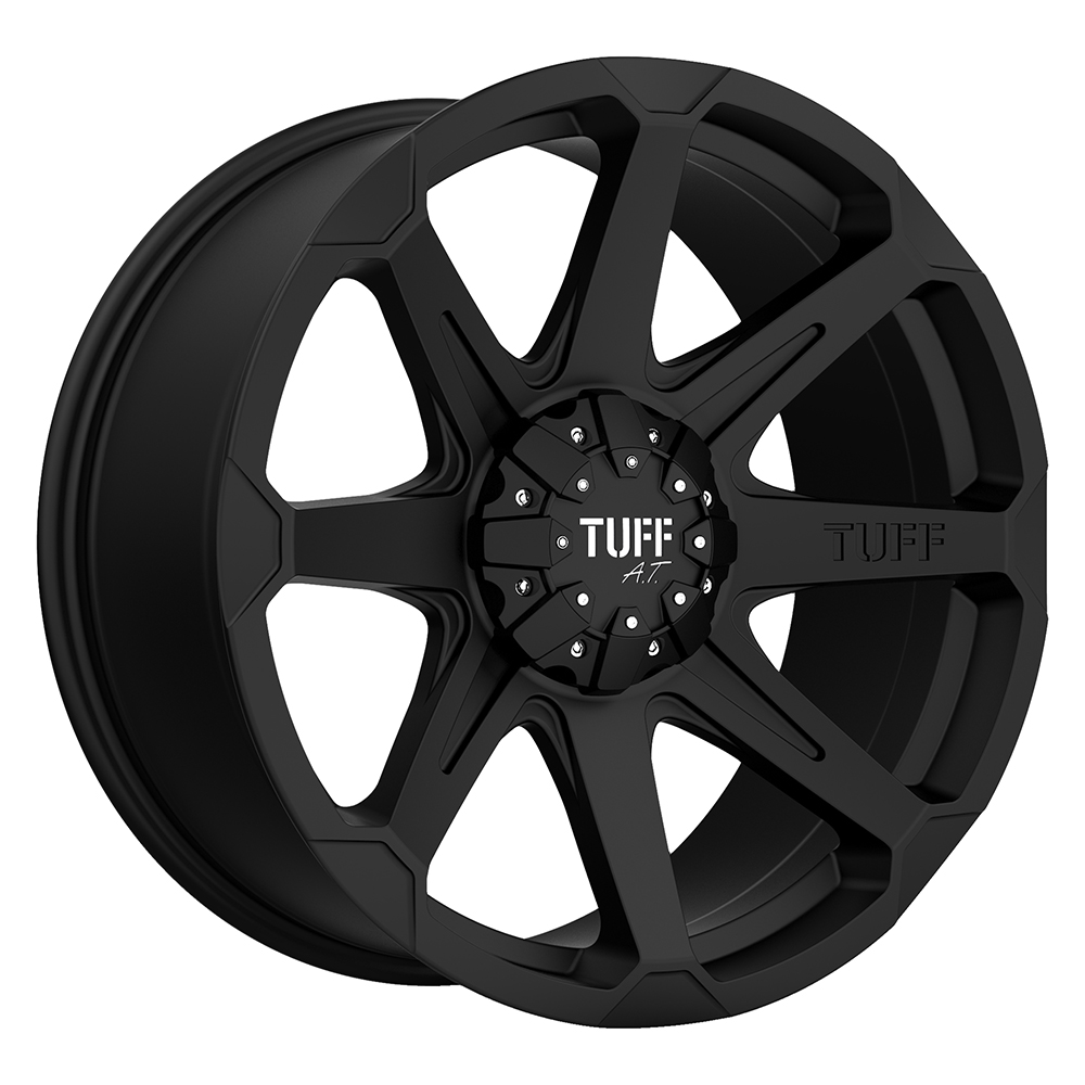 20x9 Tuff Wheels T05 5x114.3/5x120.65 10 offset 74.1 hub BLACK - 2090T05105D40M74