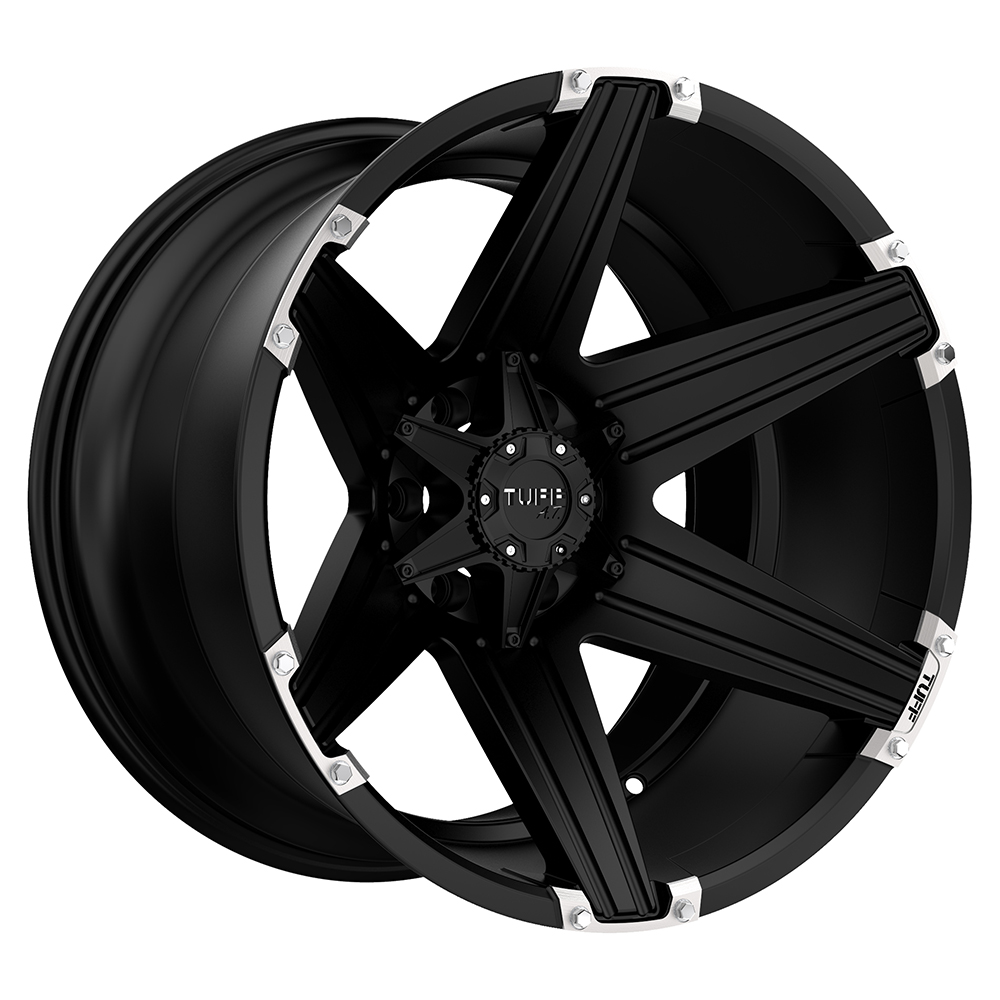 20x12 Tuff Wheels T12 6x139.7 -45 offset 106.1 hub BLACK - 2012T12-56140M06