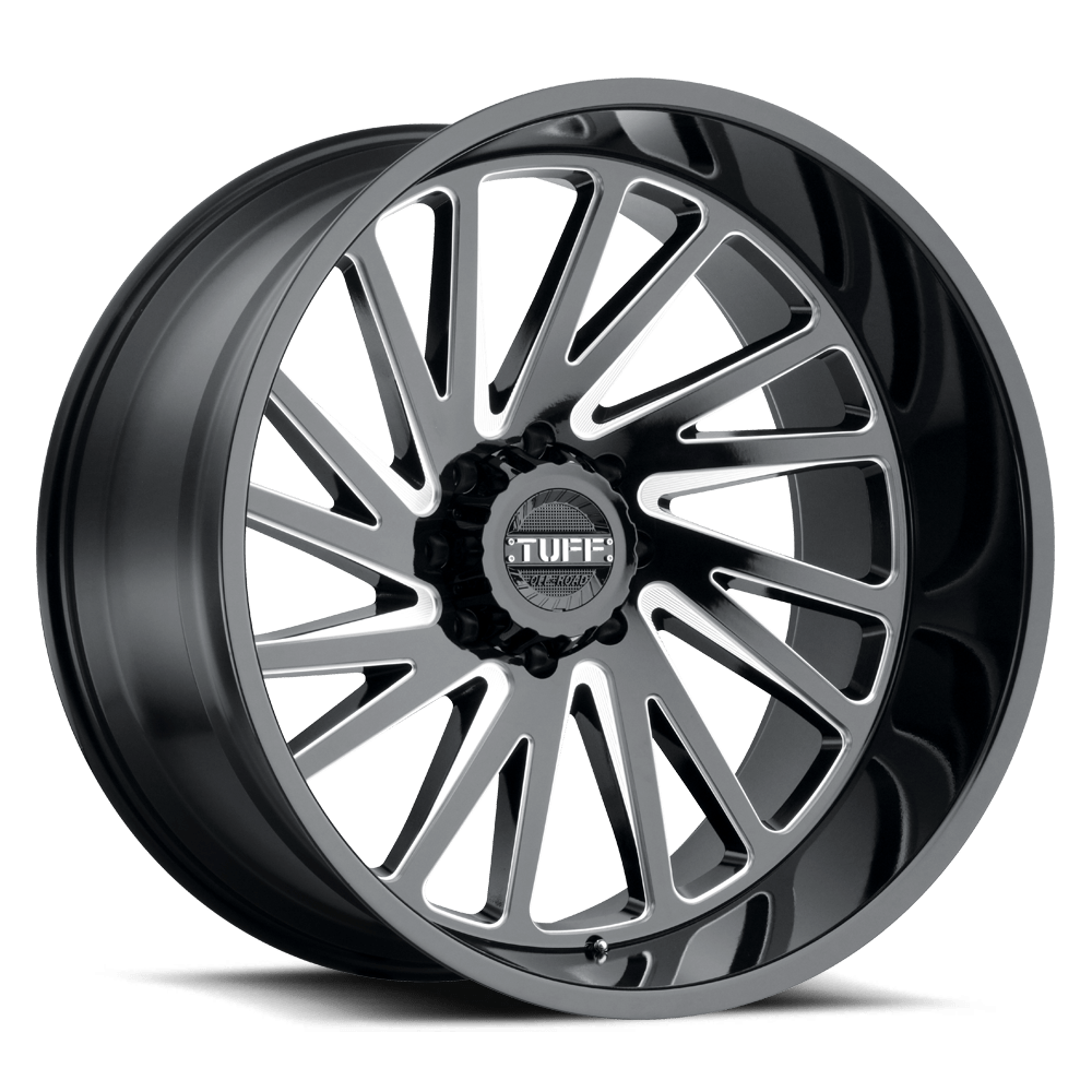 24x14 Tuff Wheels T2A 6x139.7 -72 offset 112.1 hub BLACK - 2414T2A-26140B12R