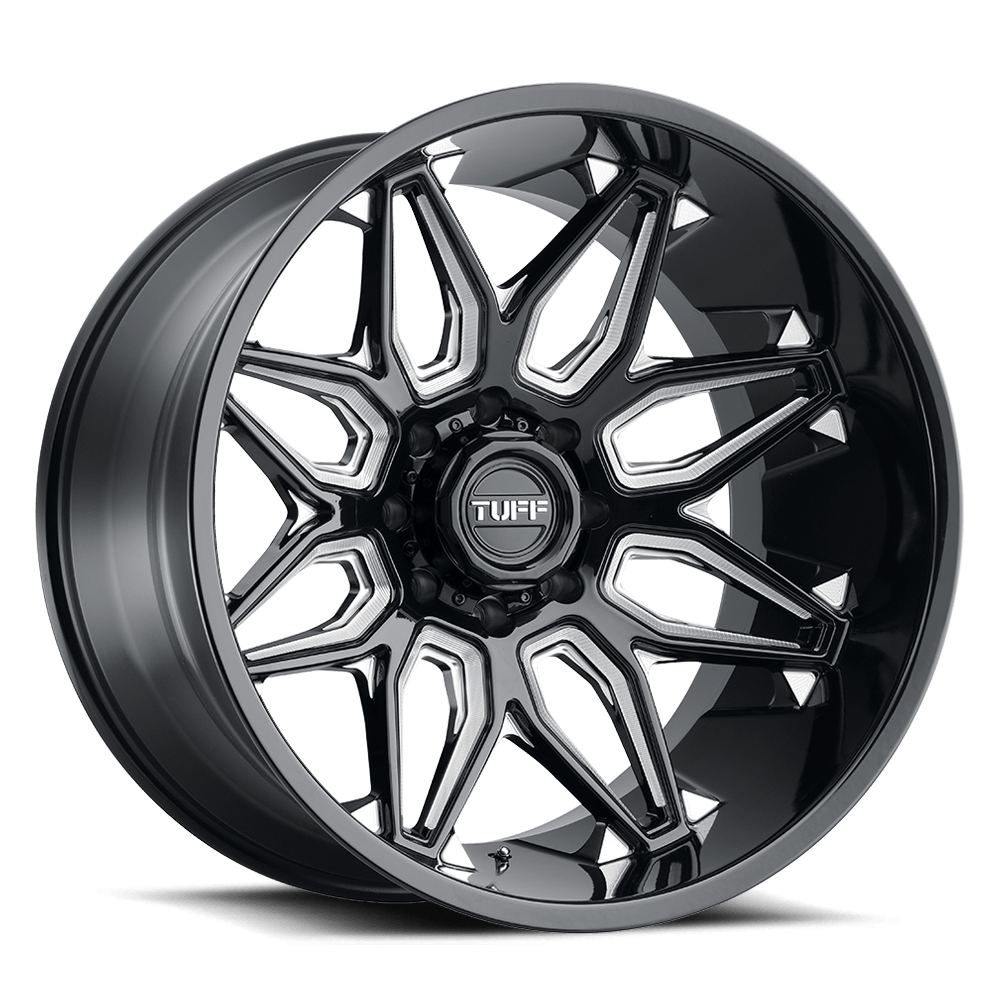 26x14 Tuff Wheels T3B 5x127 -72 offset 71.5 hub BLACK - 2614T3B-25127B71