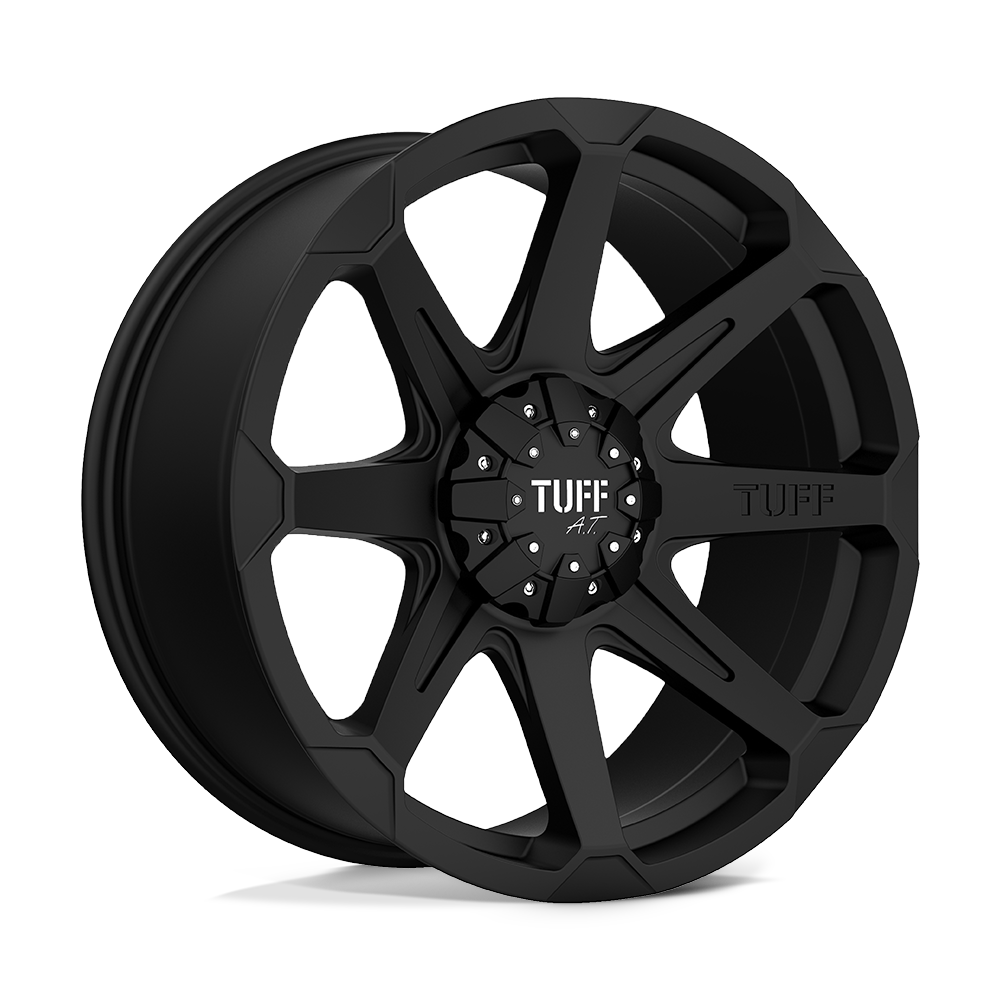 22x10 Tuff Wheels T05 8x165.1 -20 offset 125.1 hub BLACK - 2210T05-08165F25