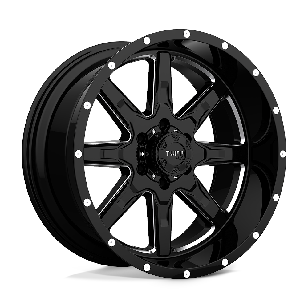 22x10 Tuff Wheels T15 5x114.3 -19 offset 74.1 hub BLACK - 2210T15-95114B74