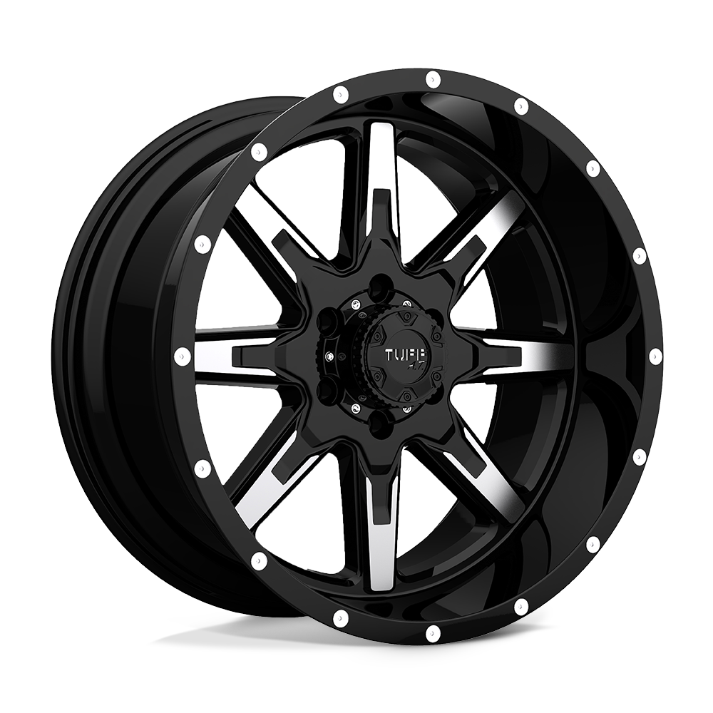 20x10 Tuff Wheels T15 5x139.7 -19 offset 78.1 hub BLACK - 2010T15-95140F78