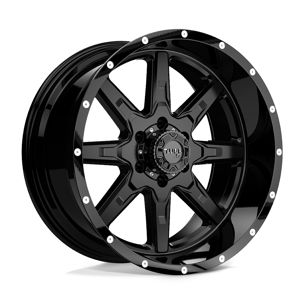 15x8 Tuff Wheels T15 6x135 -13 offset 87.1 hub BLACK - 1580T15-36135M87