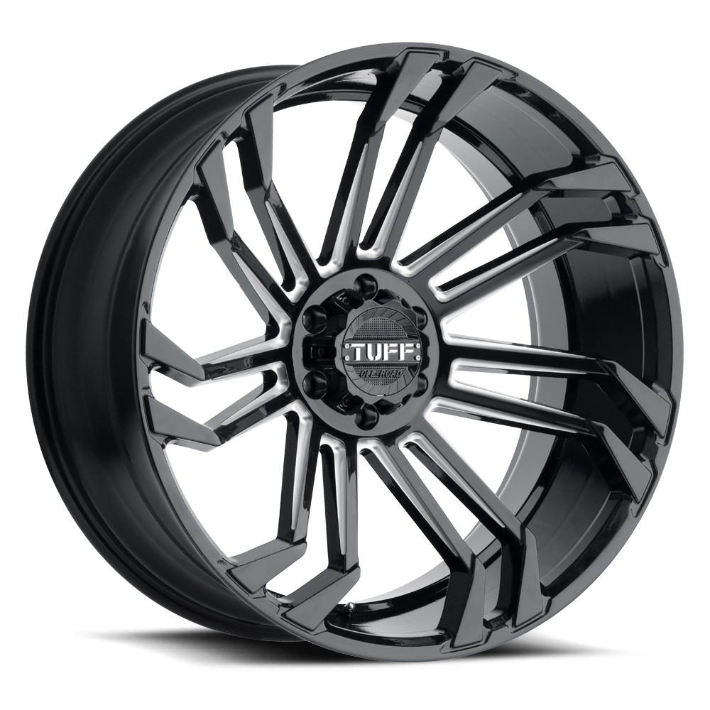 20x10 Tuff Wheels T21 6x139.7 -19 offset 112.1 hub BLACK - 2010T21-96140B12