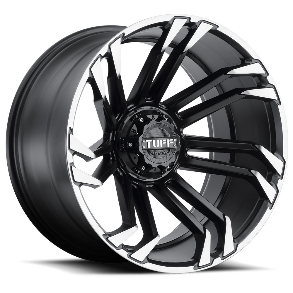 20x10 Tuff Wheels T21 5x127/5x139.7 -19 offset 78.1 hub BLACK - 2010T21-95D70M78