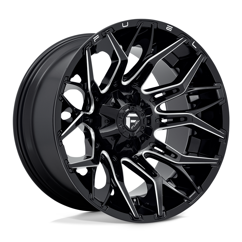 22x12 Fuel Offroad Wheels D769 TWITCH 8x165.1 -44 offset 125.1 hub BLACK - D76922208247