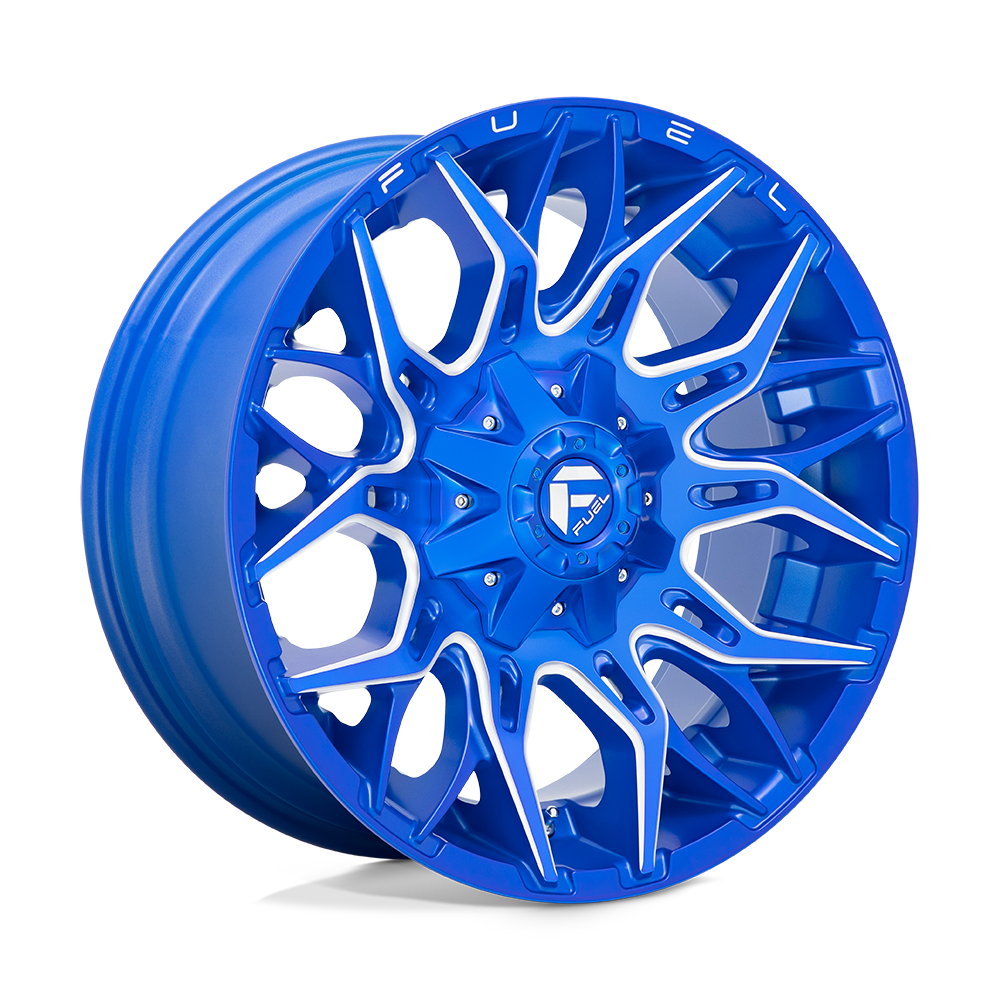 22x12 Fuel Offroad Wheels D770 TWITCH 8x180 -44 offset 124.2 hub BLUE - D77022201847