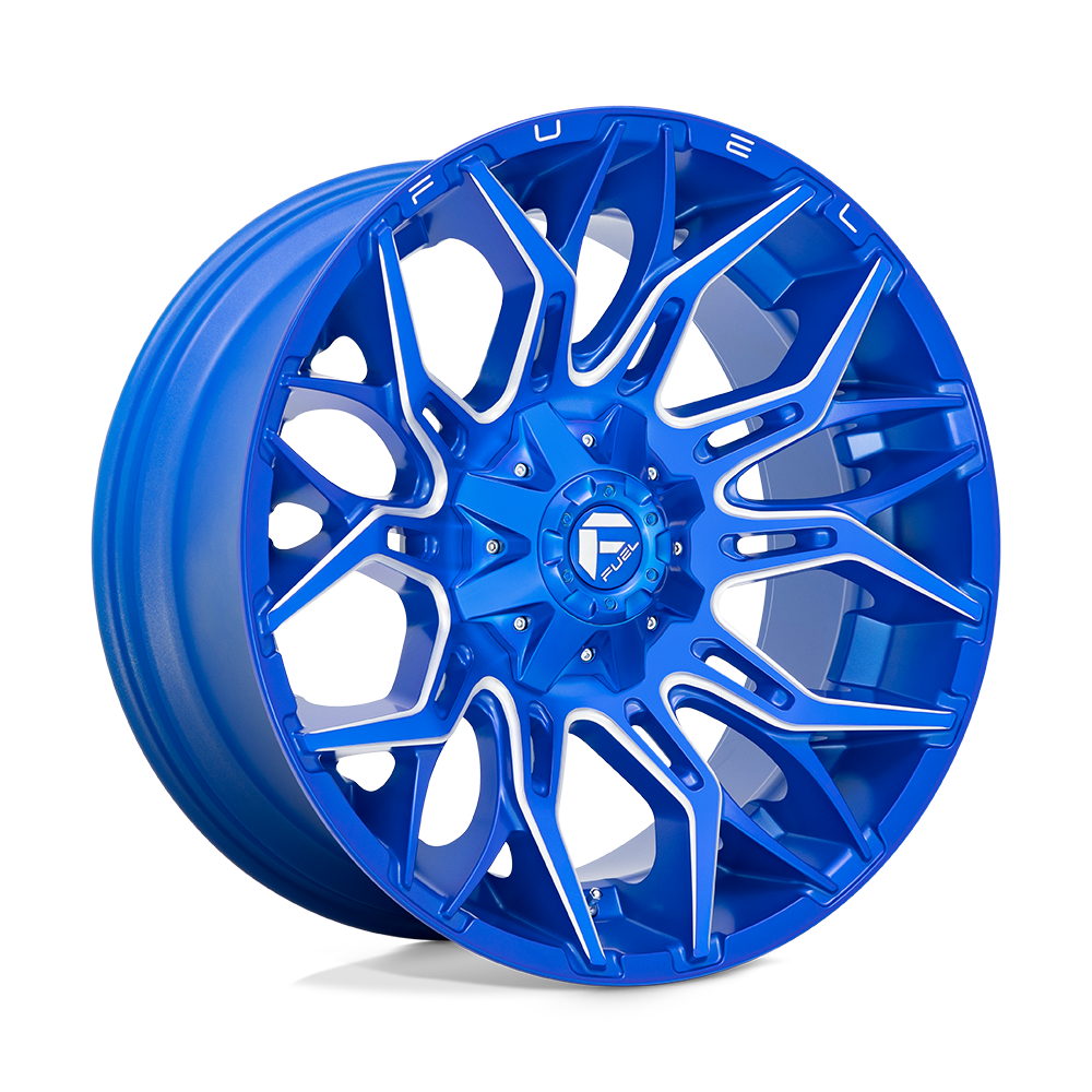 22x10 Fuel Offroad Wheels D770 TWITCH 8x165.1 -18 offset 125.1 hub BLUE - D77022008247