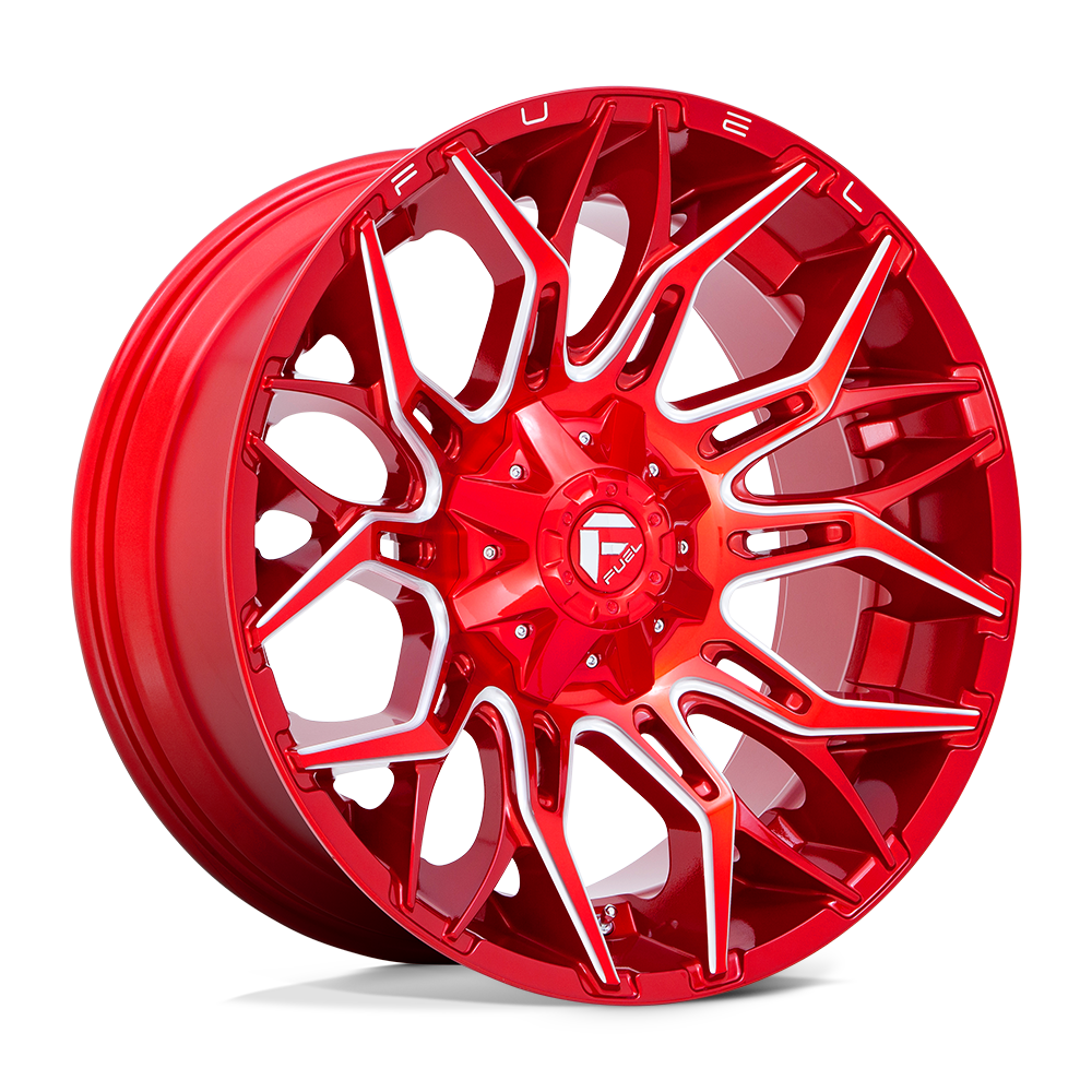 22x10 Fuel Offroad Wheels D771 TWITCH 8x165.1 -18 offset 125.1 hub RED - D77122008247