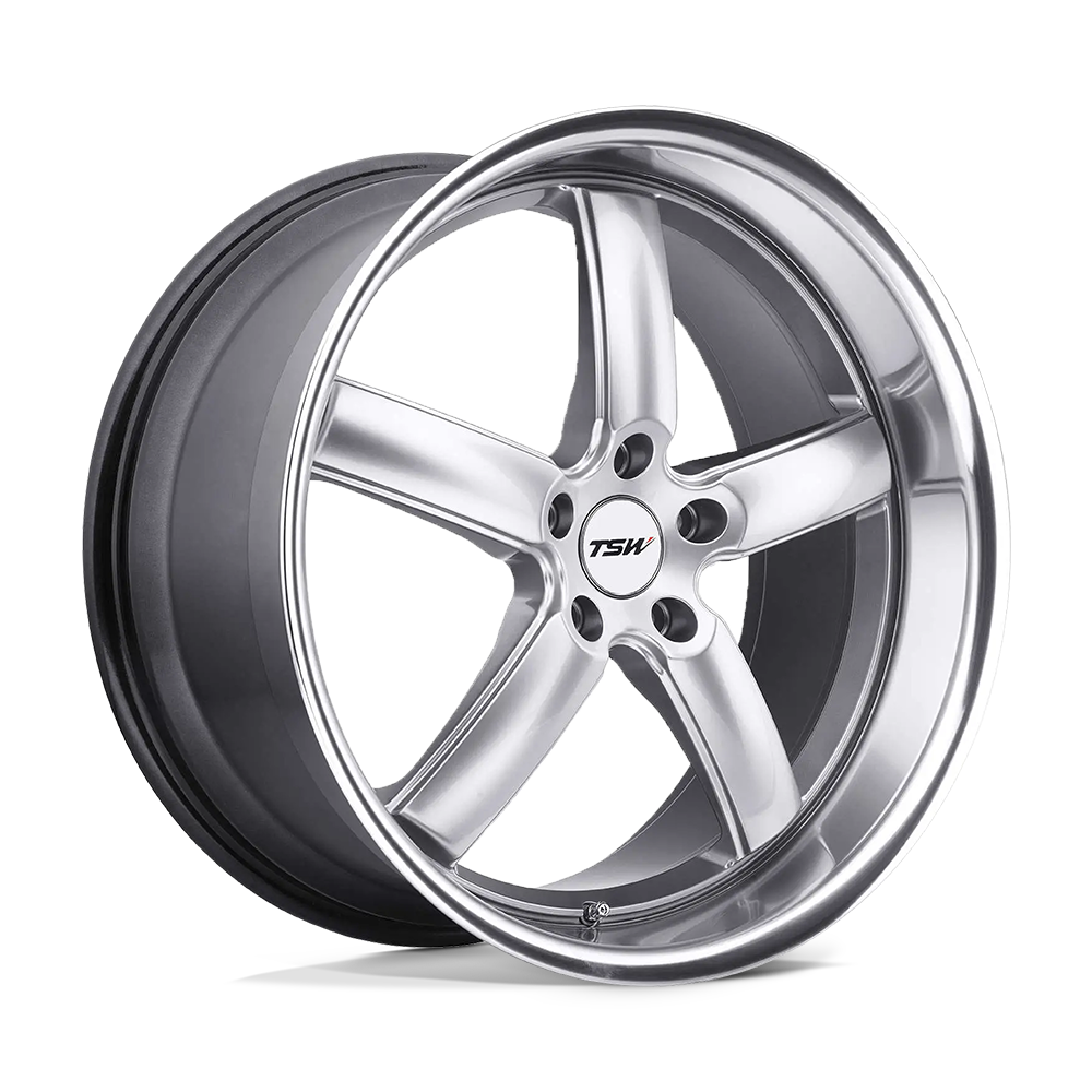 17x8 TSW Wheels STOWE 5x112 32 offset 72.1 hub SILVER - 1780STW325112S72