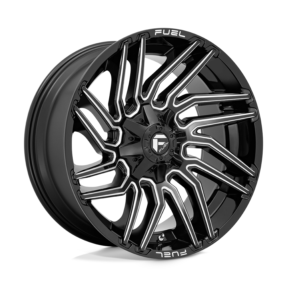22x10 Fuel Offroad Wheels D773 TYPHOON 8x180 -18 offset 124.2 hub BLACK - D77322001847