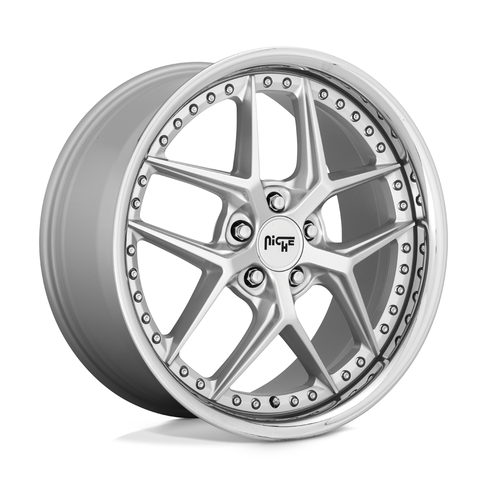 20x10.5 Niche Wheels M225 VICE 5x120 35 offset 72.56 hub SILVER - M225200521+35