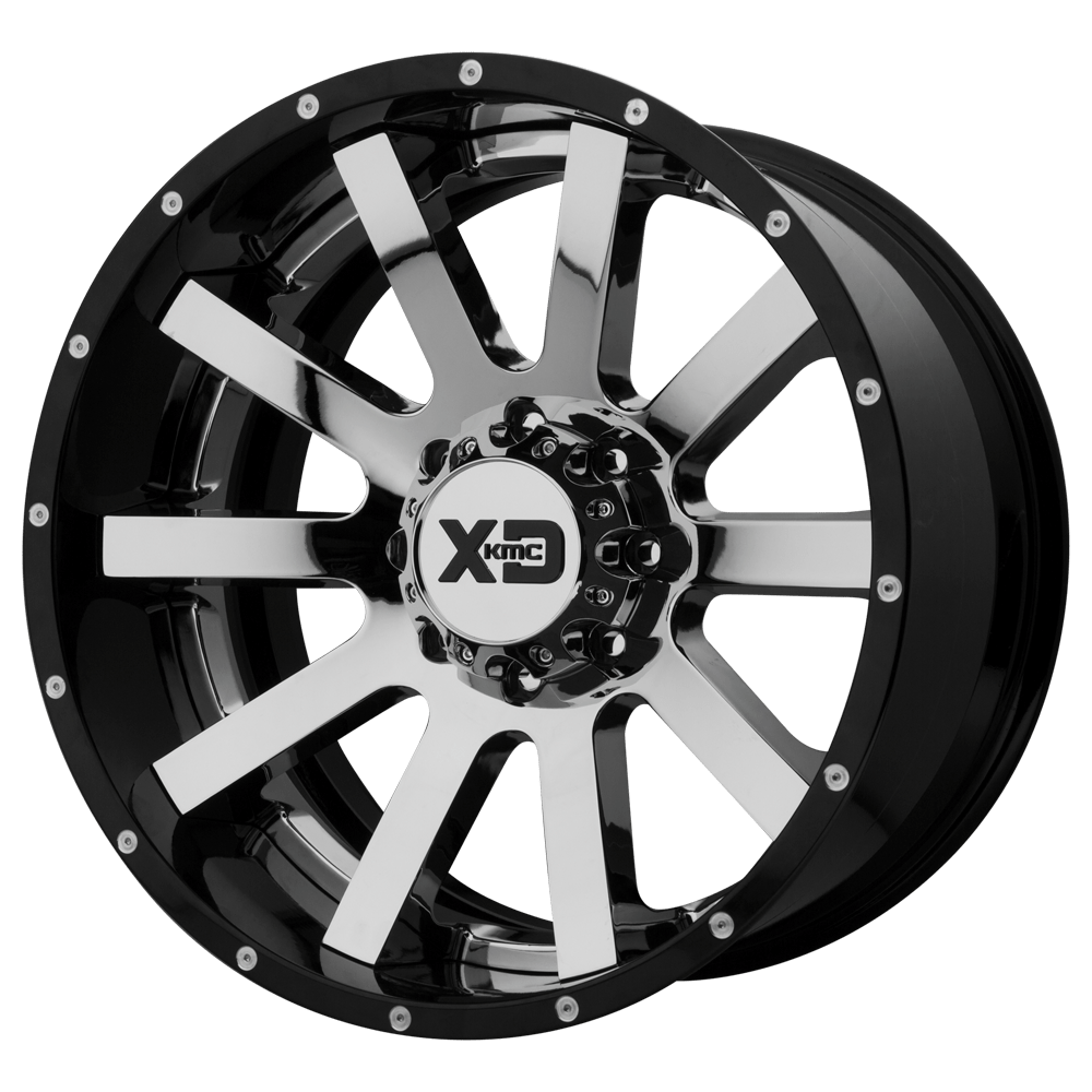 20x12 XD Series Offroad XD200 HEIST 8x180 -44 offset 124.2 hub CHROME - XD200-20128844NCB