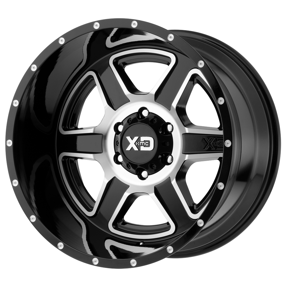 20x12 XD Series Offroad XD832 FUSION 8x165.1 -44 offset 125.1 hub BLACK - XD83221280544N