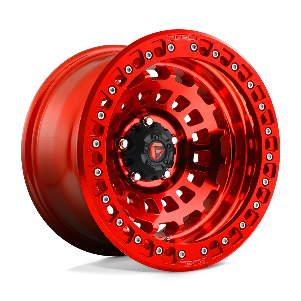 17x9 Fuel Offroad Wheels D100 ZEPHYR BEADLOCK 6x139.7 -15 offset 106.1 hub RED - D10017908445