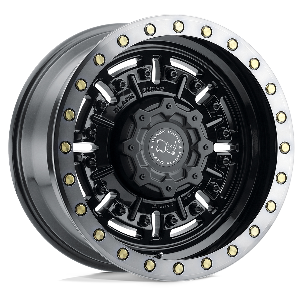 18x9.5 Black Rhino Hard Alloys ABRAMS 6x135 12 offset 87.1 hub BLACK - 1895ABR126135B87