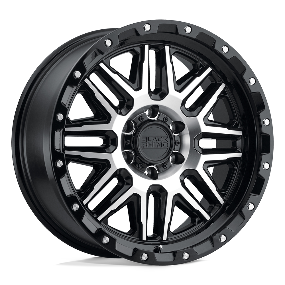 17x9 Black Rhino Hard Alloys ALAMO 8x170 6 offset 125.1 hub BLACK - 1790ALA068170B25