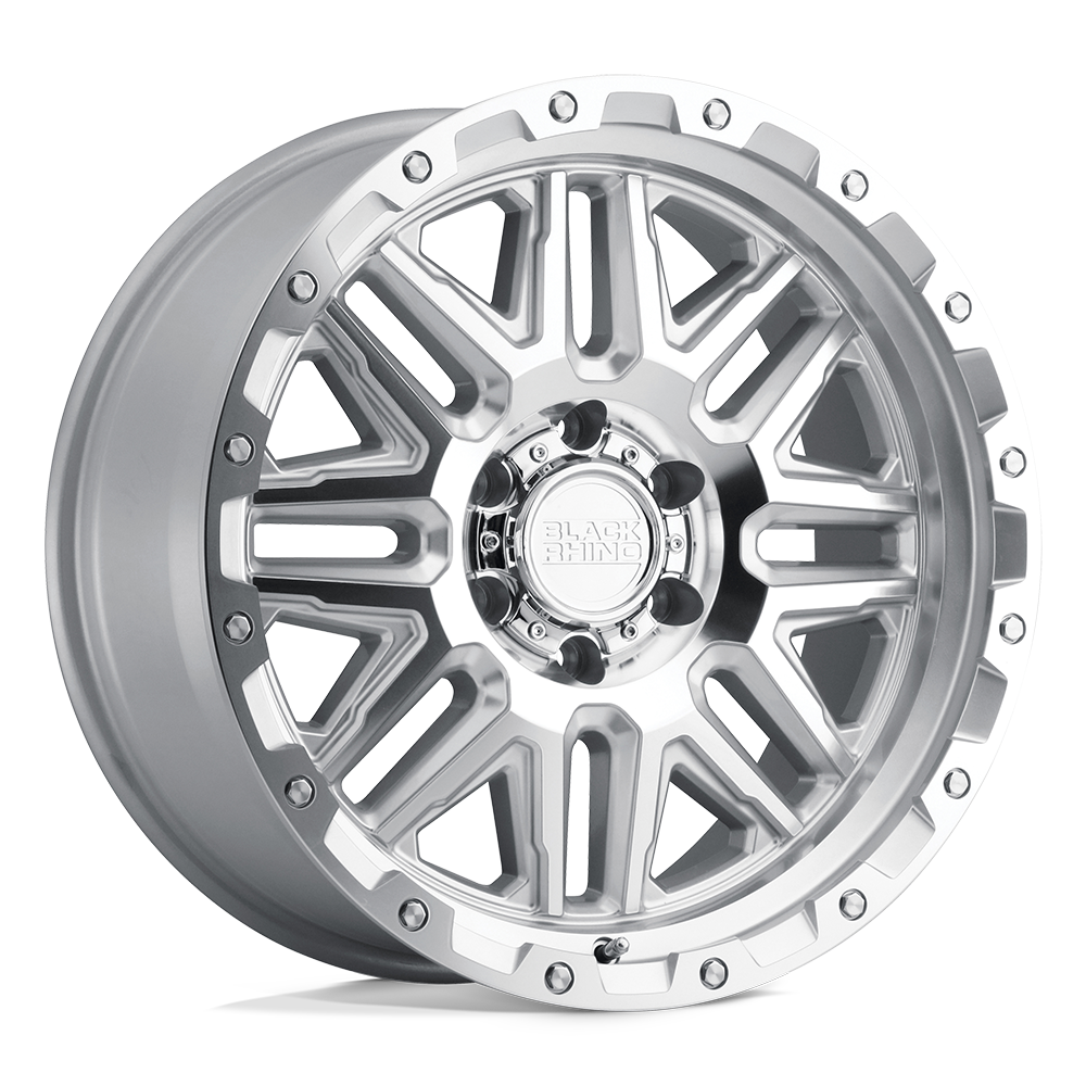17x9 Black Rhino Hard Alloys ALAMO 6x139.7 12 offset 112.1 hub SILVER - 1790ALA126140S12