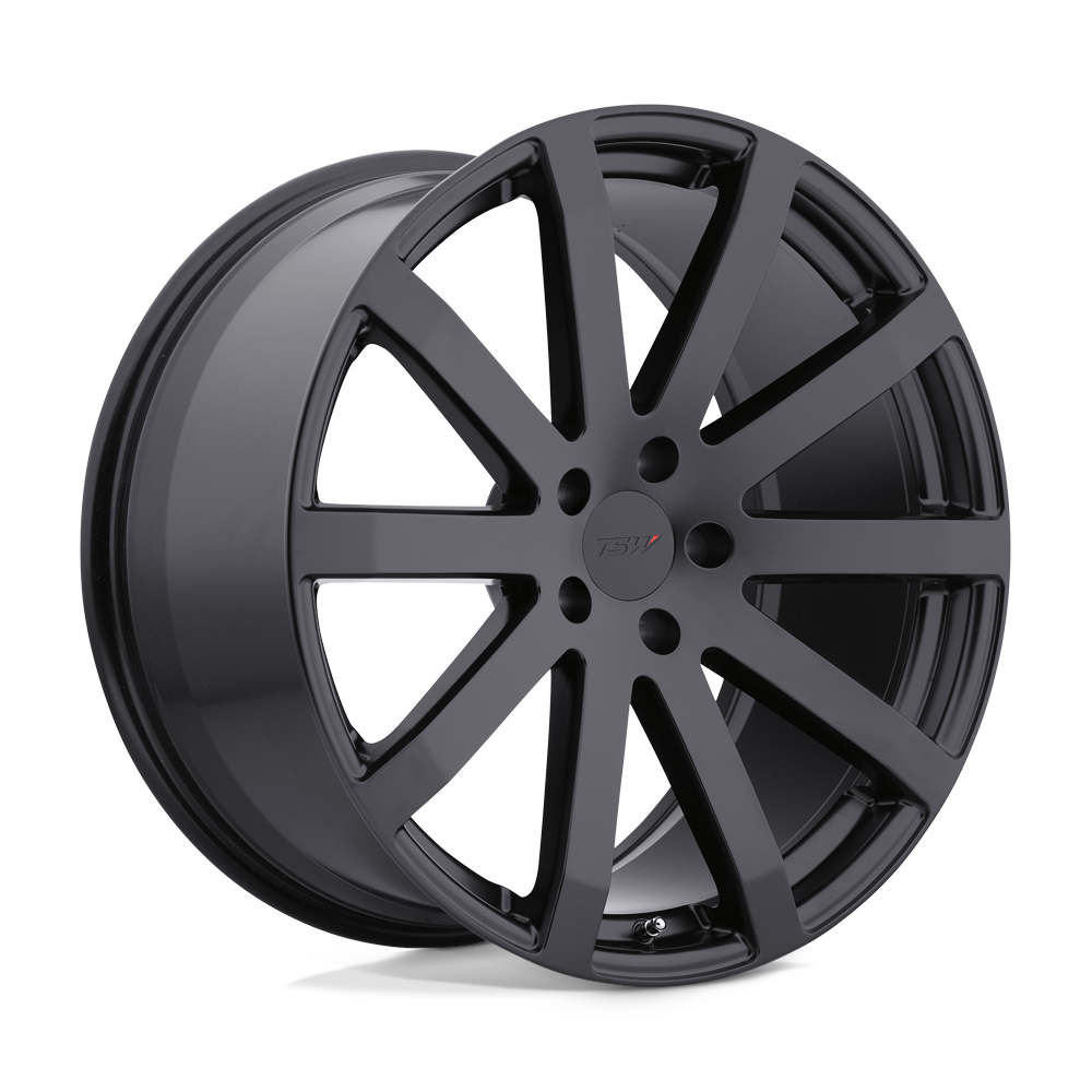 18x9.5 TSW Wheels BROOKLANDS 5x120 45 offset 76.1 hub BLACK - 1895BRK455120M76