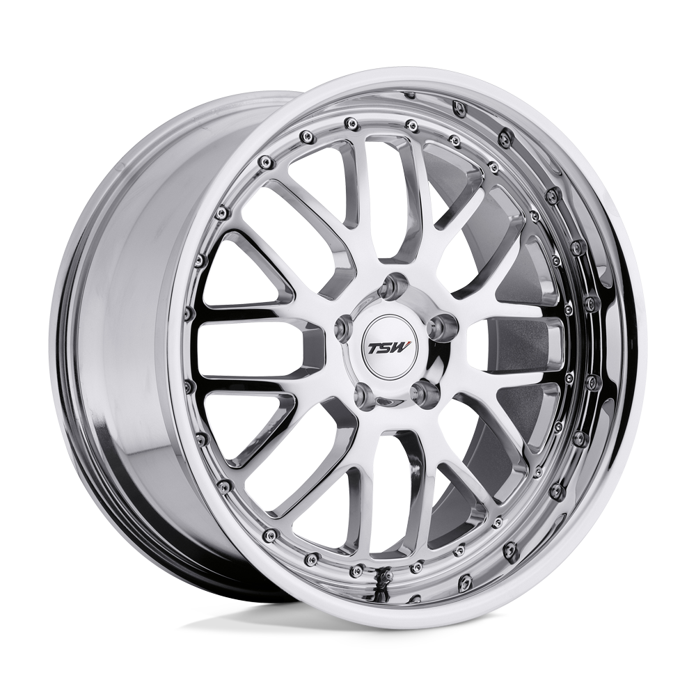 18x9.5 TSW Wheels VALENCIA 5x114.3 40 offset 76.1 hub CHROME - 1895VAL405114C76