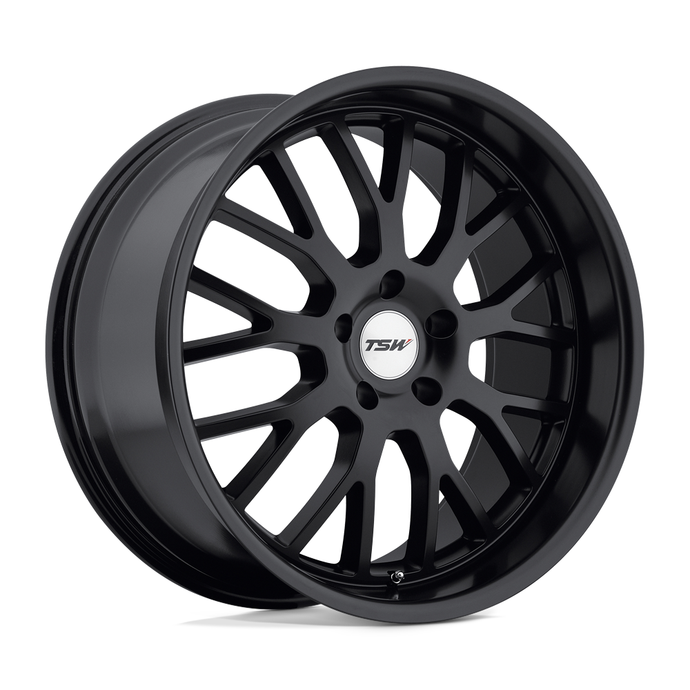 17x8 TSW Wheels TREMBLANT 5x112 45 offset 72.1 hub BLACK - 1780TRM455112M72