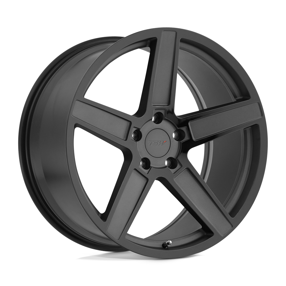 18x9.5 TSW Wheels ASCENT 5x120 40 offset 76.1 hub BLACK - 1895ASC405120B76