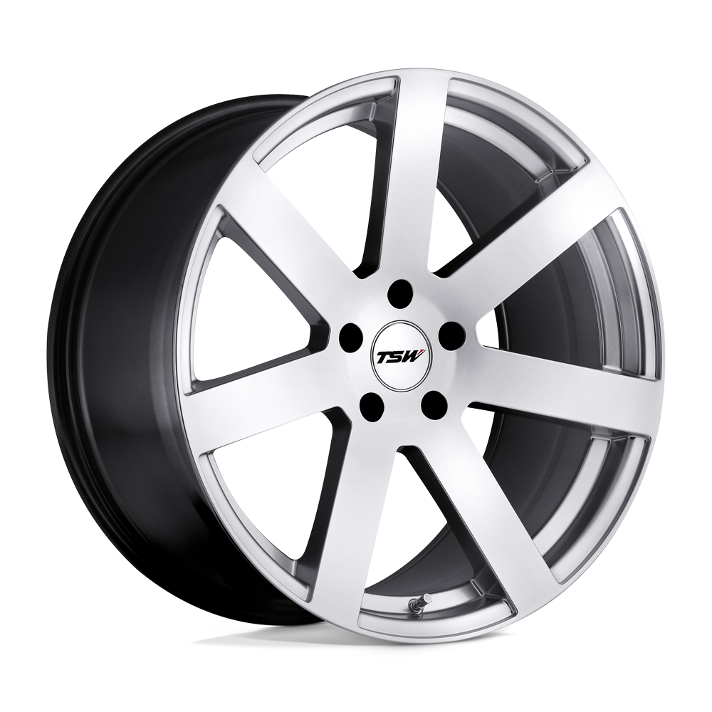 19x8 TSW Wheels BARDO 5x114.3 20 offset 76.1 hub SILVER - 1980BAR205114S76