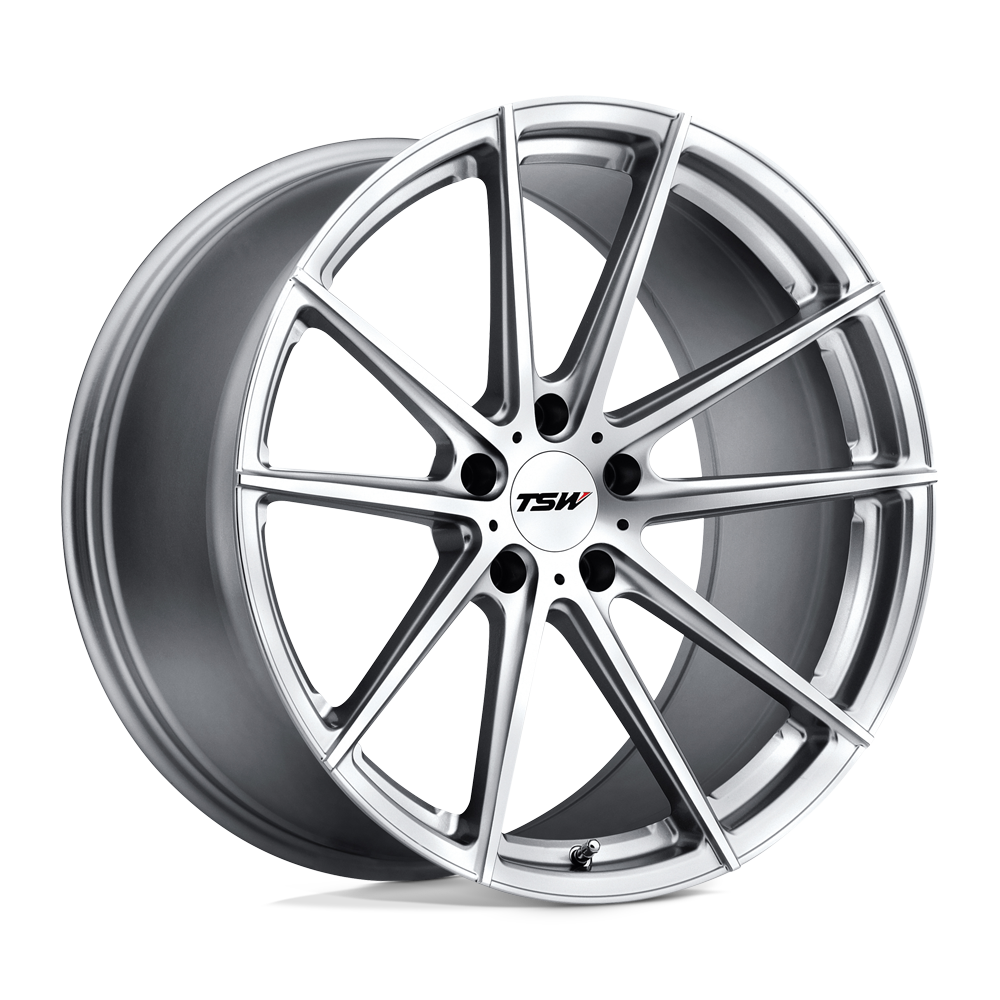 19x10.5 TSW Wheels BATHURST 5x120 27 offset 76.1 hub SILVER - 1905BAT275120S76