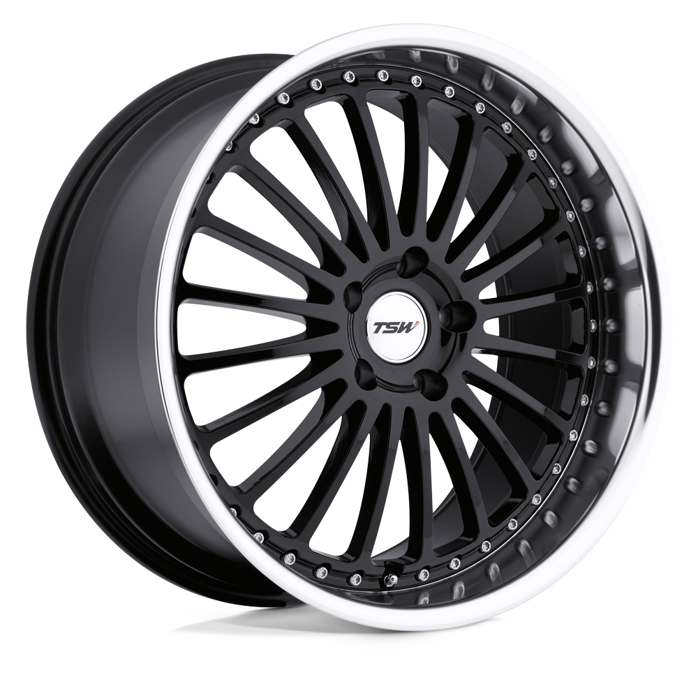 17x8 TSW Wheels SILVERSTONE 5x112 45 offset 72.1 hub BLACK - 1780SIL455112B72