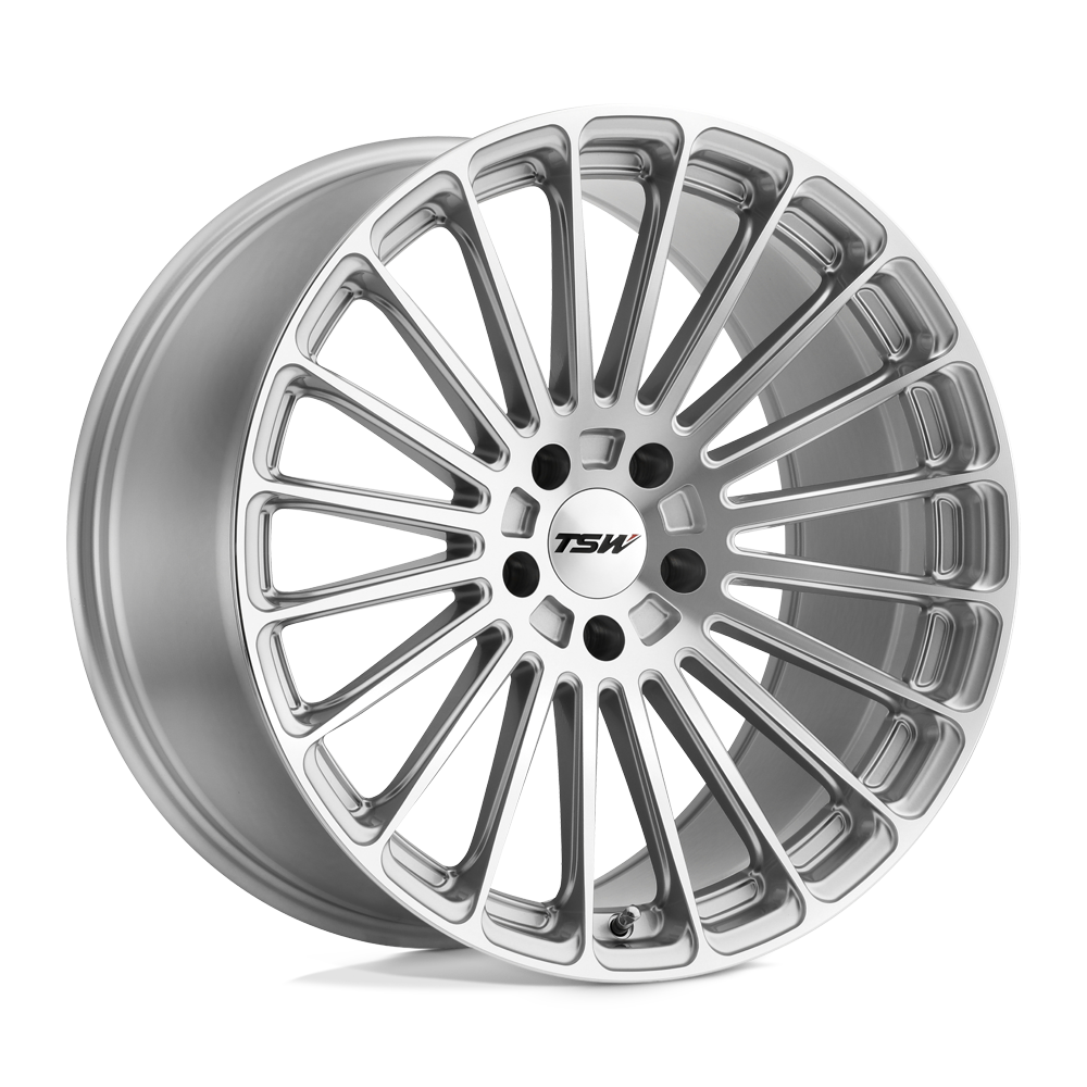 20x10.5 TSW Wheels TURBINA 5x120 25 offset 76.1 hub SILVER - 2005TUR255120S76