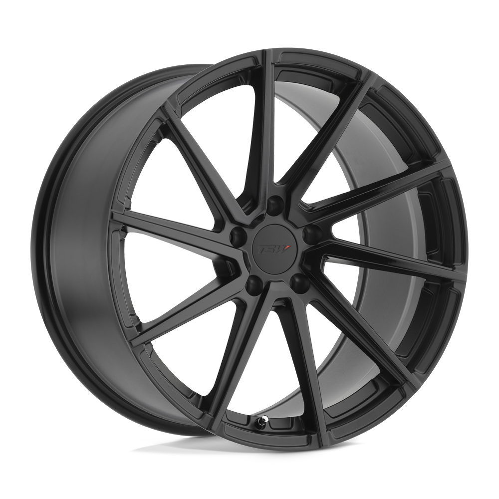 19x10 TSW Wheels WATKINS 5x120 25 offset 76.1 hub BLACK - 1910WAT255120B76R