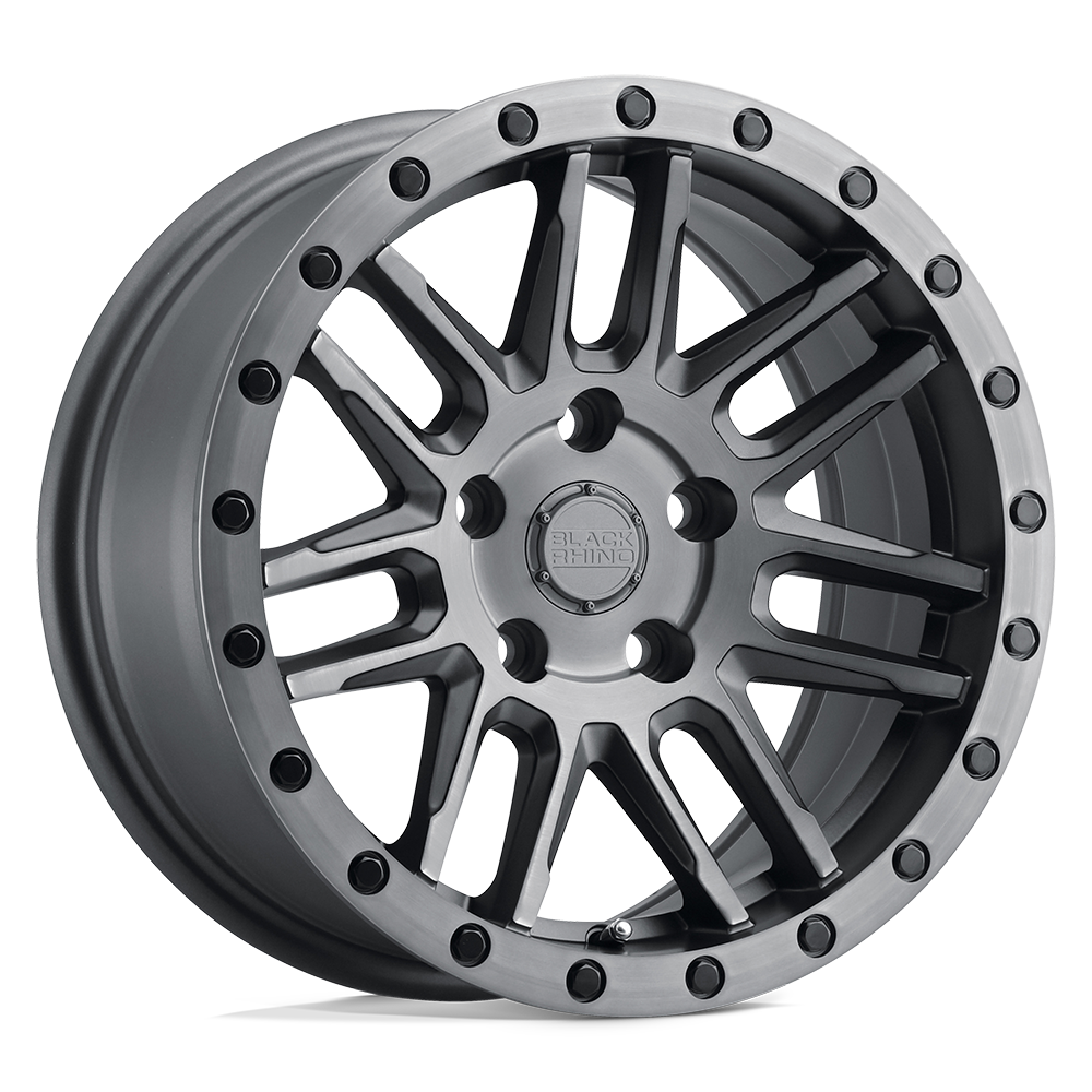 18x9.5 Black Rhino Hard Alloys ARCHES 6x114.3 12 offset 76.1 hub GRAY - 1895ACH126114G76