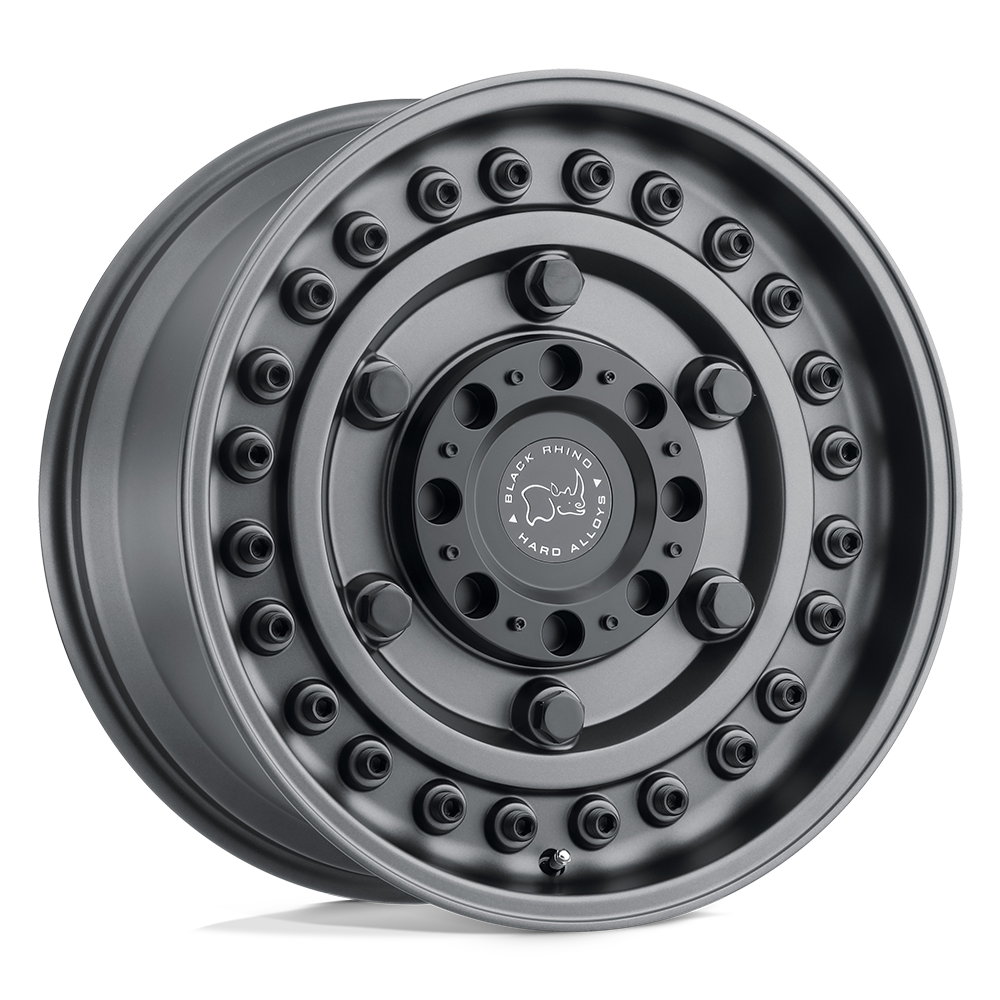16x8 Black Rhino Hard Alloys ARMORY 5x160 38 offset 65.07 hub BLACK - 1680ARY385160G65