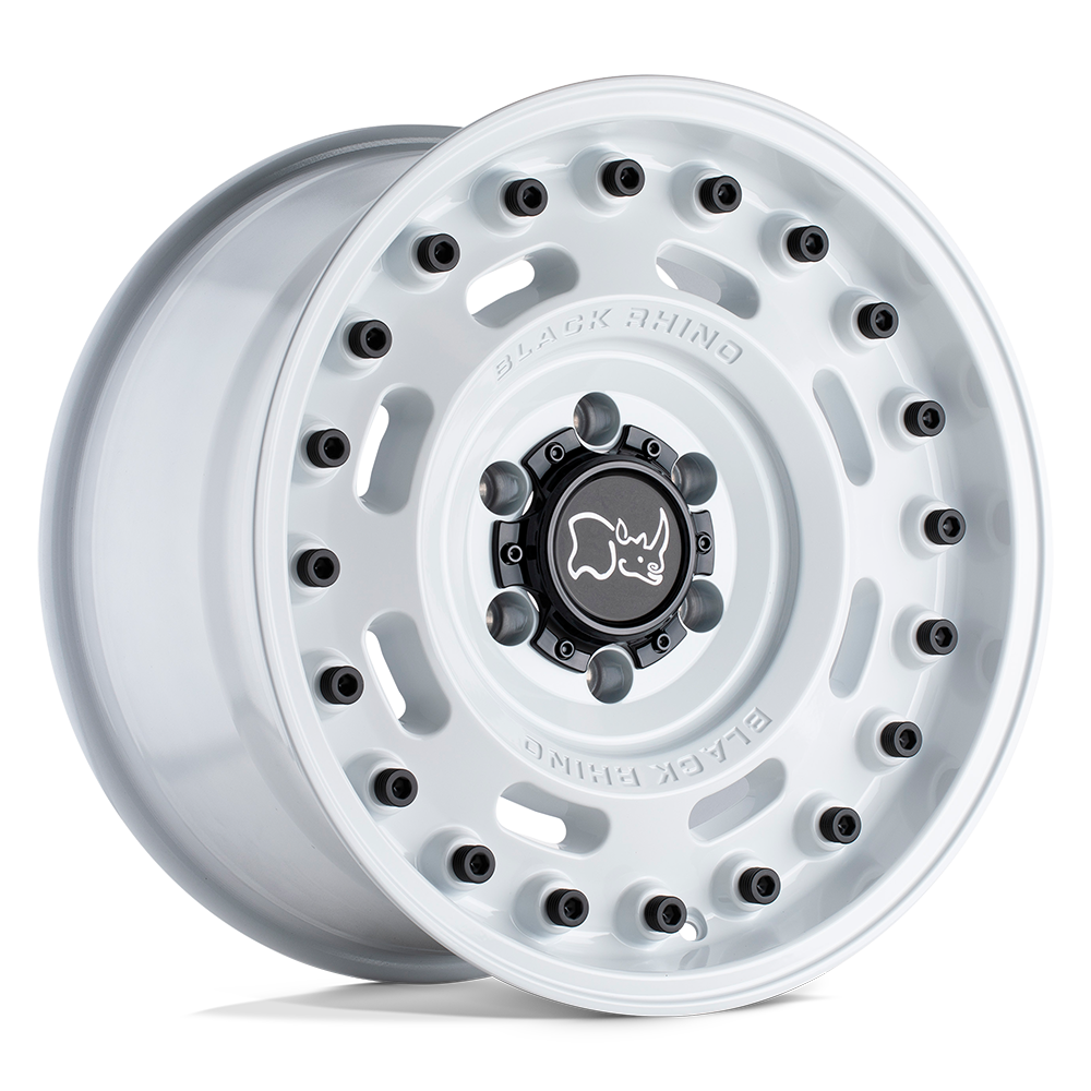 17x9.5 Black Rhino Hard Alloys AXLE 6x139.7 -18 offset 112.1 hub WHITE - 1795AXL-86140W12