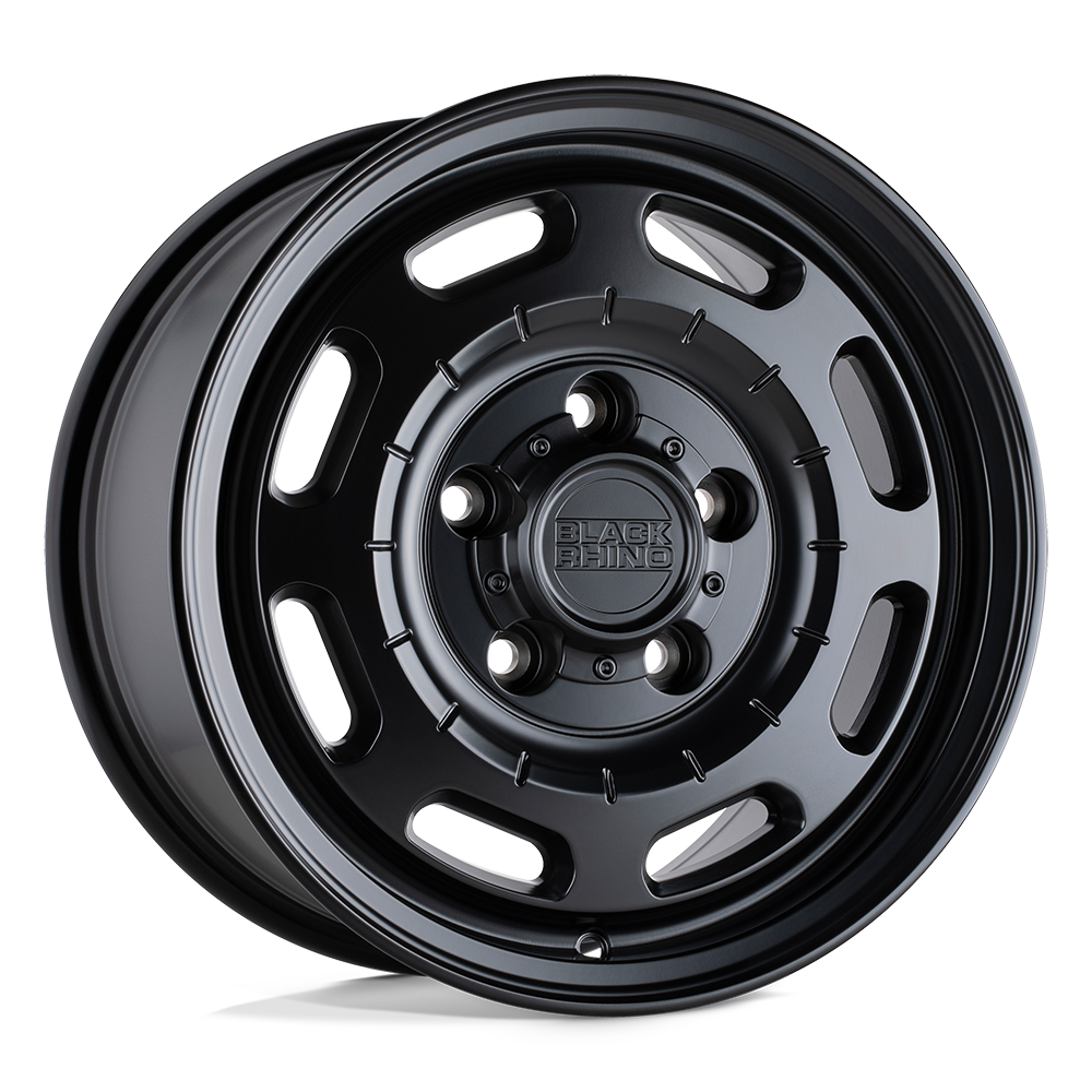 17x8 Black Rhino Hard Alloys BANDOLIER 5x160 45 offset 65.07 hub BLACK - 1780BDR455160B65