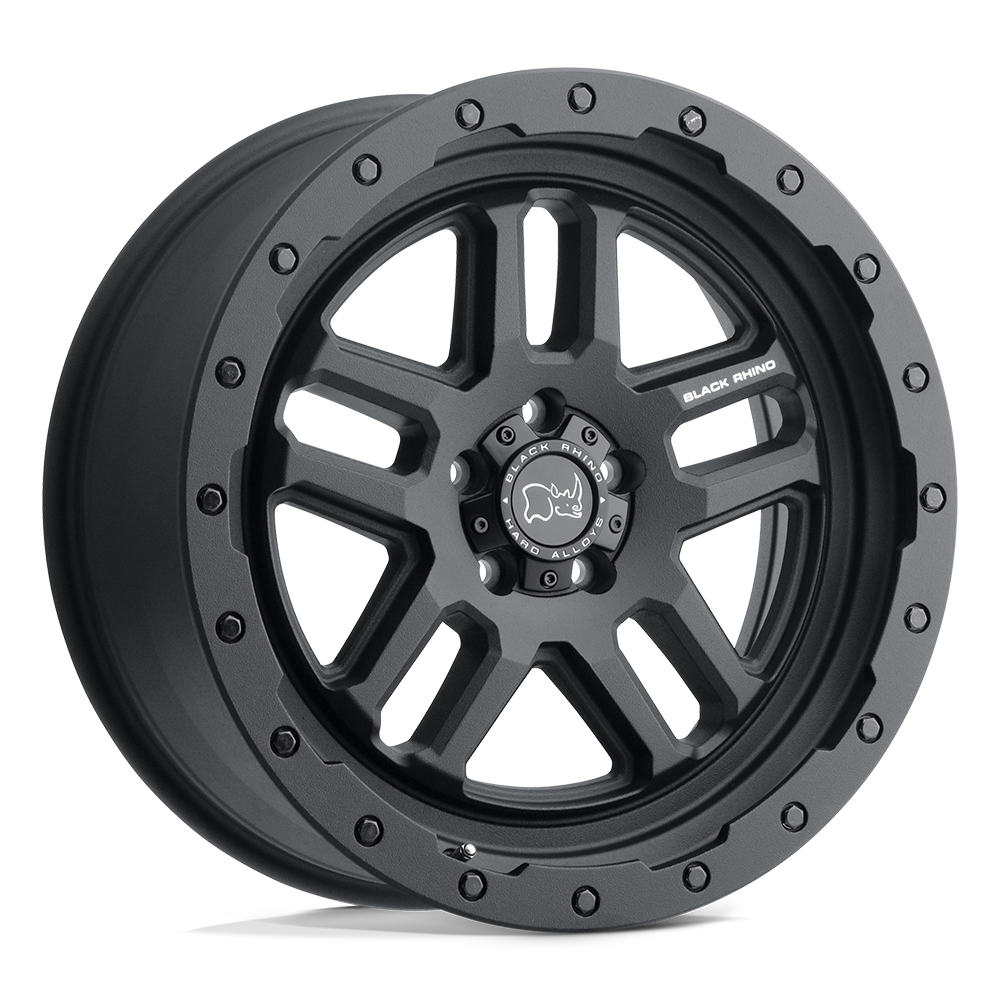 20x9.5 Black Rhino Hard Alloys BARSTOW 5x127 -18 offset 71.5 hub BLACK - 2095BTW-85127M71