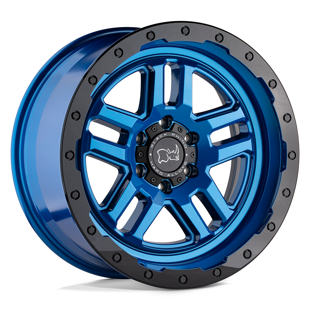 18x9.5 Black Rhino Hard Alloys BARSTOW 6x139.7 12 offset 112.1 hub BLUE - 1895BTW126140B12