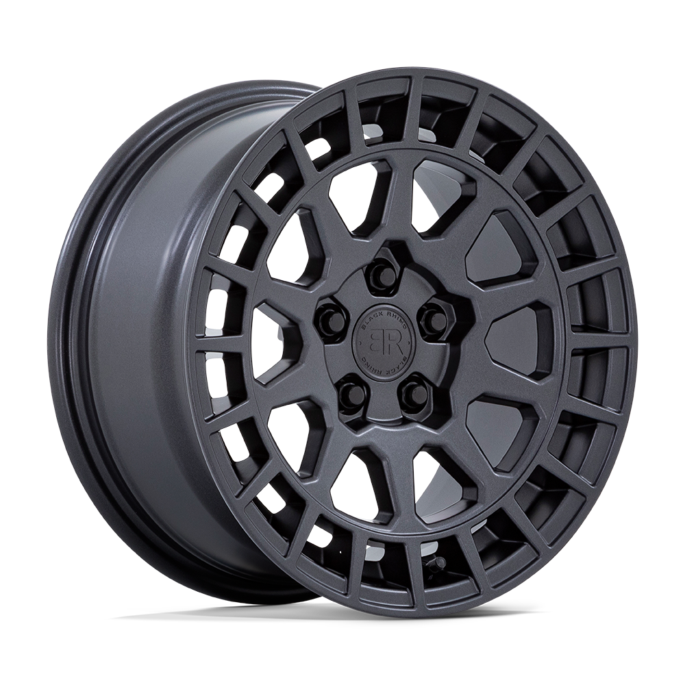 15x7 Black Rhino Hard Alloys BOXER 5x100 15 offset 72.1 hub BLACK - 1570BXR155100M72