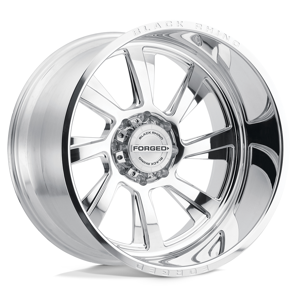 24x14 Black Rhino Hard Alloys BLASTER 8x165.1 -76 offset 122.4 hub POLISHED - 2414BLR-68165P22R