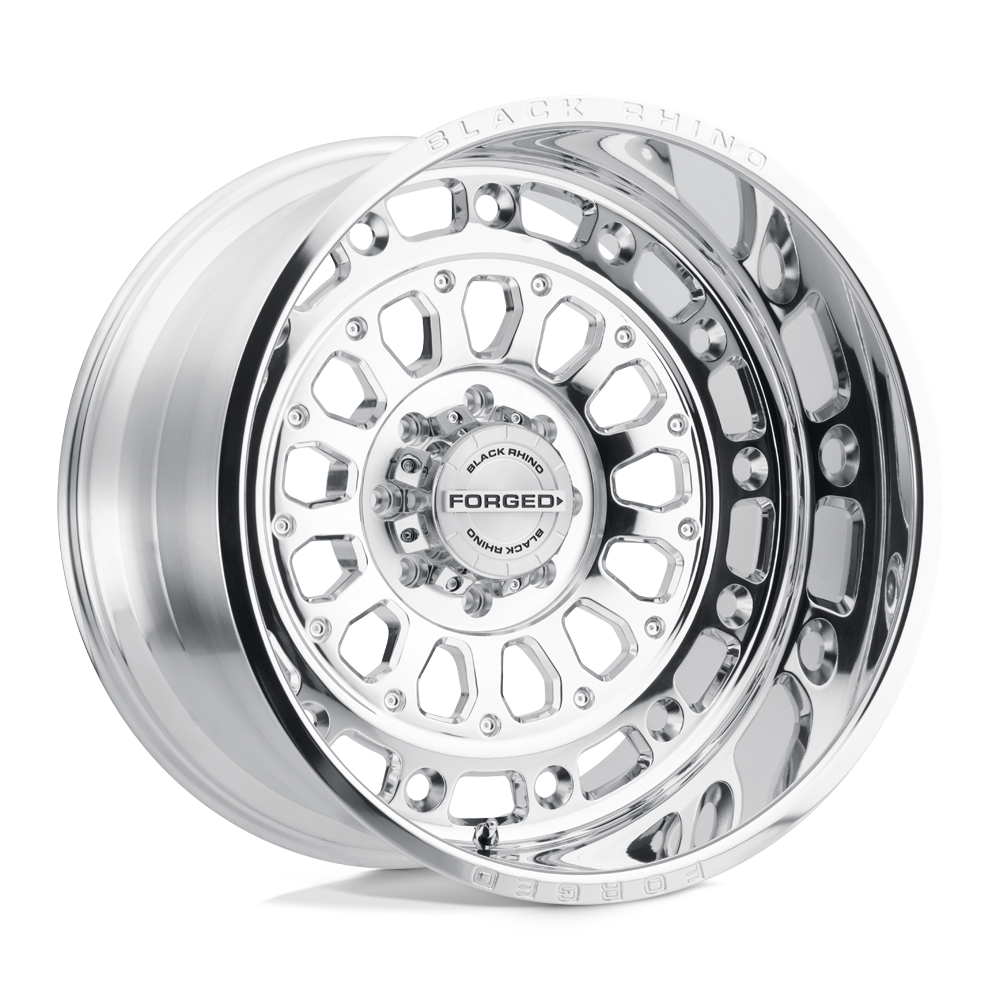 24x14 Black Rhino Hard Alloys CENTURION 5x127 -76 offset 71.5 hub POLISHED - 2414CNT-65127P71