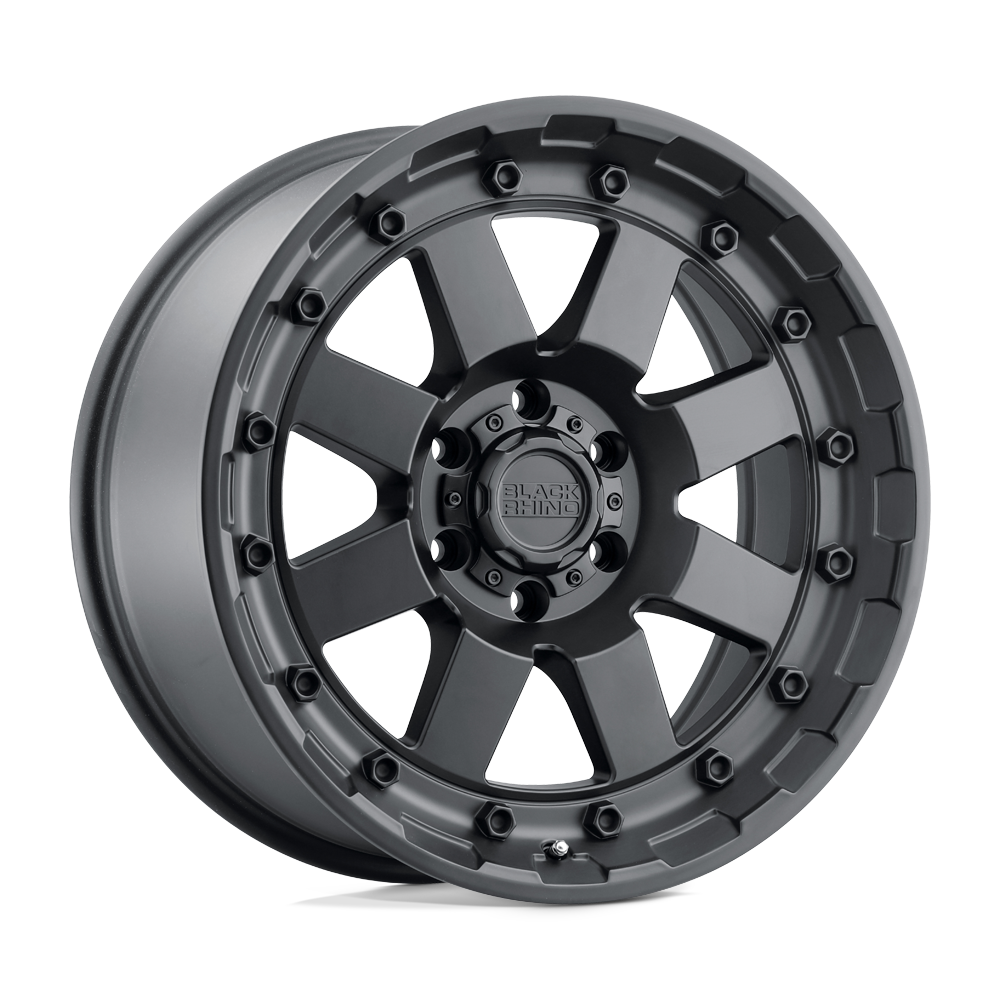 18x9 Black Rhino Hard Alloys CLEGHORN 8x165.1 6 offset 122.4 hub BLACK - 1890CGH068165M22