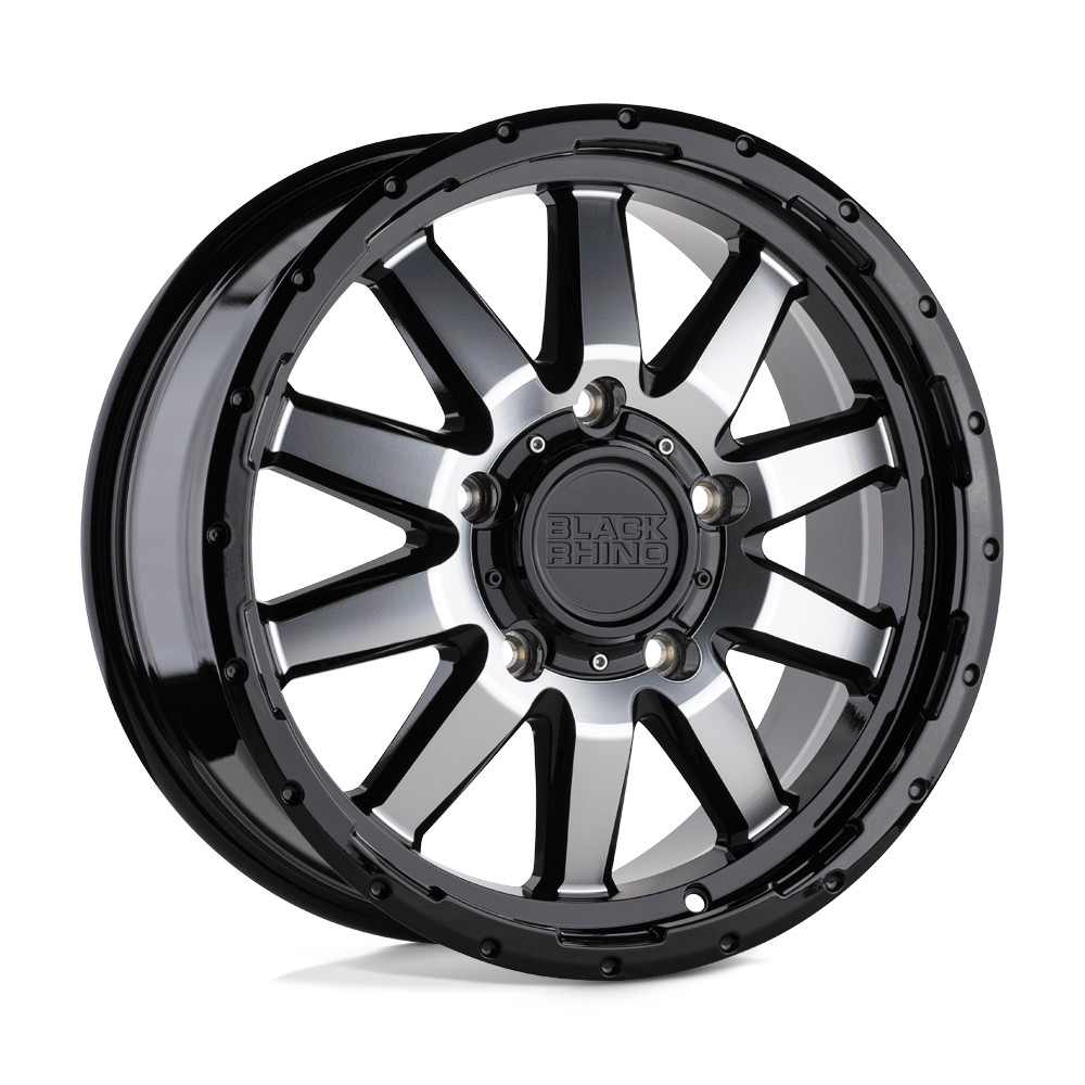 17x7.5 Black Rhino Hard Alloys EXCURSION 6x130 45 offset 84.1 hub BLACK - 1775ECN456130B84