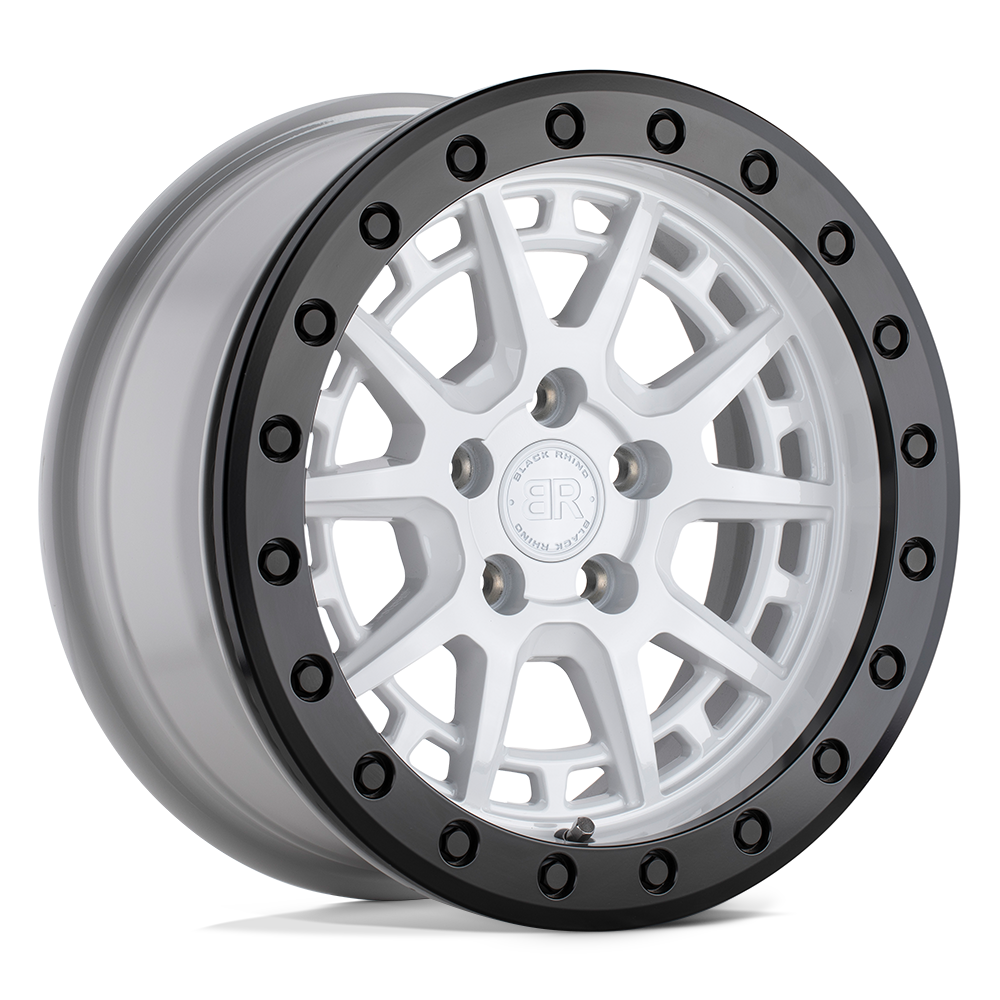 15x7 Black Rhino Hard Alloys GRAVEL BEADLOCK 5x100 15 offset 72.56 hub WHITE - 1570GRV155100W72