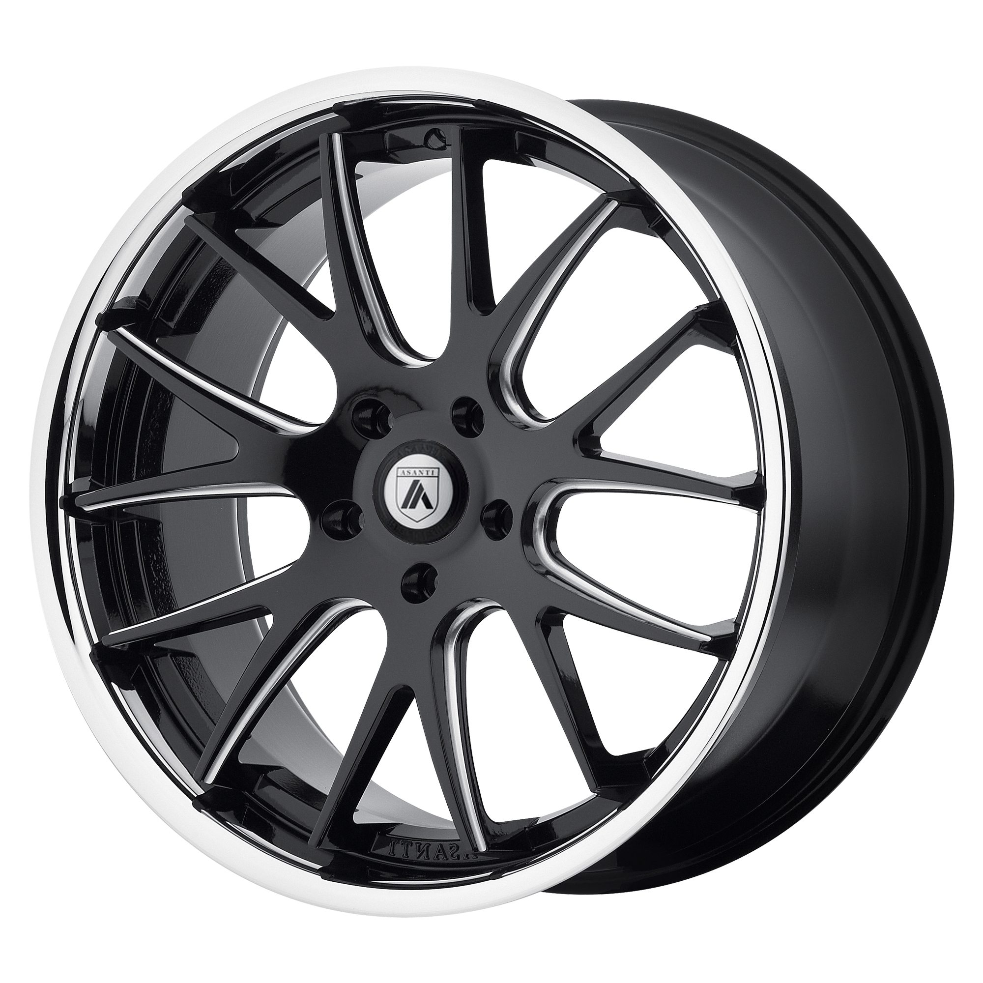 20x8.5 Asanti Black Label Wheels ABL-3 CASTOR 5x115 15 offset 74.1 hub BLACK - ABL3-20851515BM